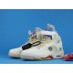 Off White x Air Jordan 5 "Fire Red" CT8480-002 White Red