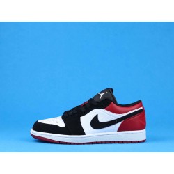 Air Jordan 1 Low "Black Toe" 553558-116 Red Black White