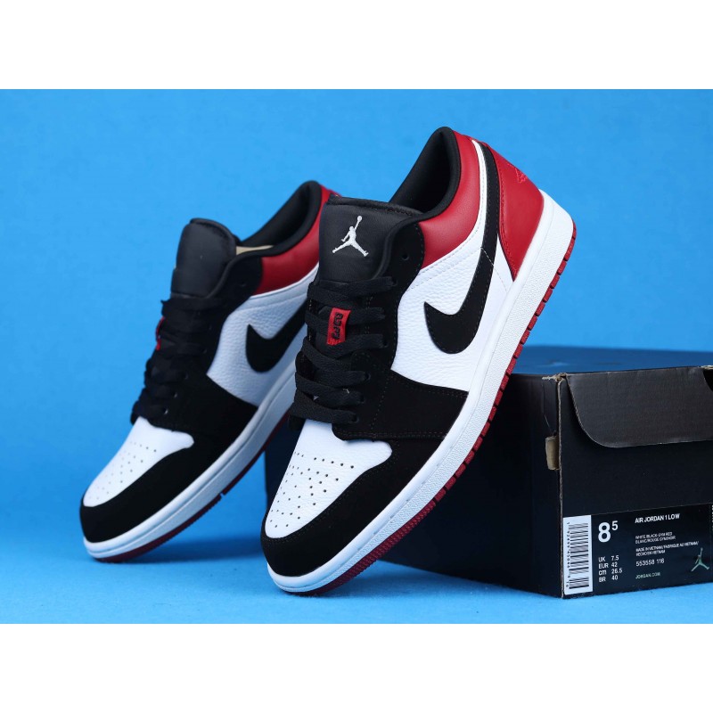 Purchasing Air Jordan 1 Low Black Toe 553558-116 Red Black White For ...