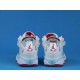 Air Jordan 6 Rings "Topaz Mist" 323399-104 White Blue Red