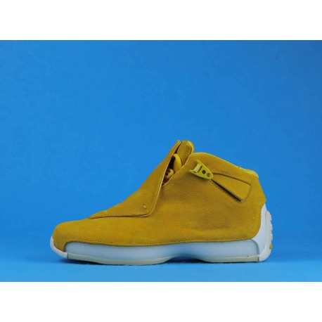 Air Jordan 18 "Yellow Suede" AA2494-701 Yellow White