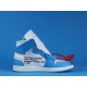 Off White x Air Jordan 1 High "UNC" AQ0818-148 Blue White