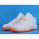 Air Jordan 11 Low “Bright Citrus” AH7860-139 White Orange 36-44